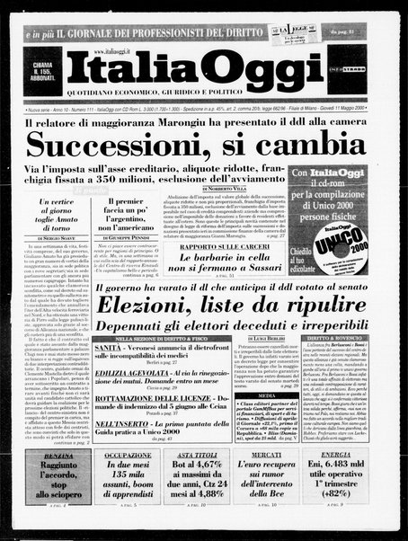 Italia oggi : quotidiano di economia finanza e politica